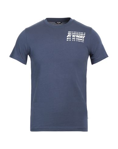 K-way Man T-shirt Slate Blue Size Xxl Cotton
