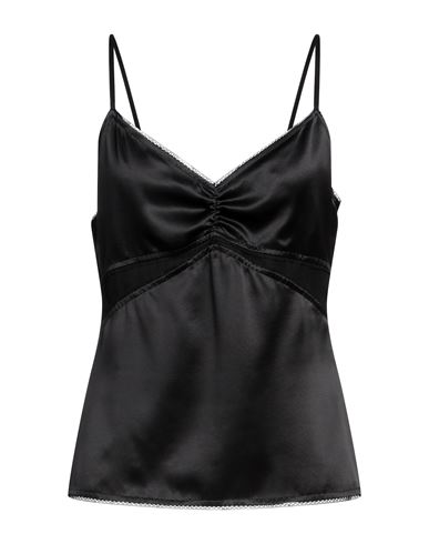 Tom Ford Woman Top Black Size 4 Silk In Black
