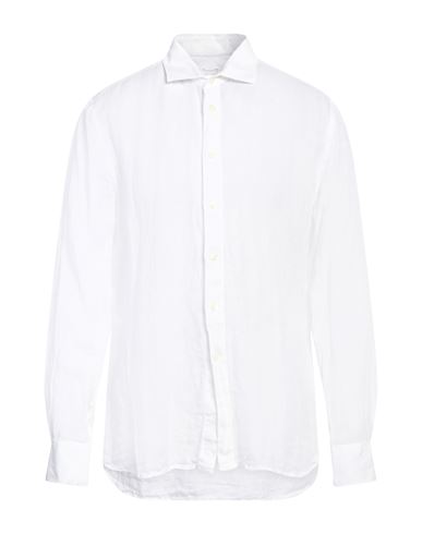 Shop 120% Lino Man Shirt White Size Xxl Linen
