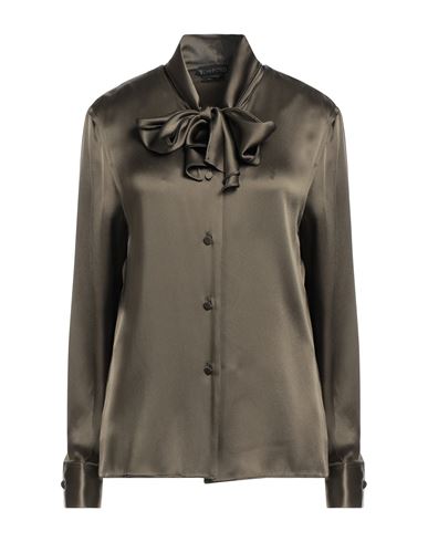 Tom Ford Woman Shirt Military Green Size 2 Acetate, Viscose