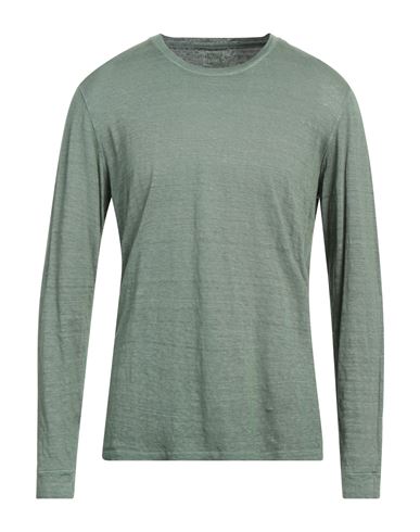 120% Lino Man T-shirt Military Green Size Xxl Linen