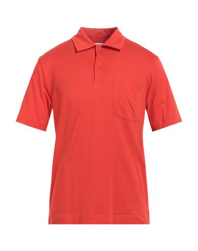 Dries Van Noten Man Polo Shirt Tomato Red Size L Cotton