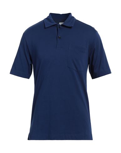 Dries Van Noten Man Polo Shirt Blue Size L Cotton