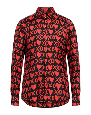 Dolce & Gabbana Man Shirt Red Size 15 ¾ Silk