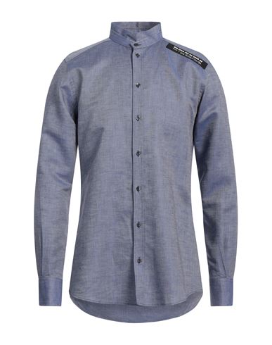 Dolce & Gabbana Man Shirt Blue Size 15 ½ Linen, Cotton