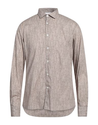 Fradi Man Shirt Khaki Size 17 ½ Cotton In Beige