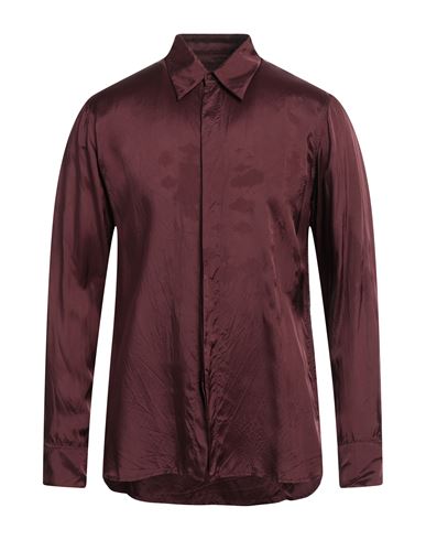 Dries Van Noten Man Shirt Burgundy Size 38 Viscose In Red