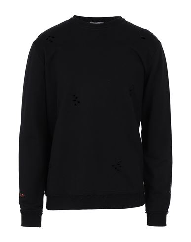 Shop Daniele Alessandrini Homme Man Sweatshirt Black Size L Cotton
