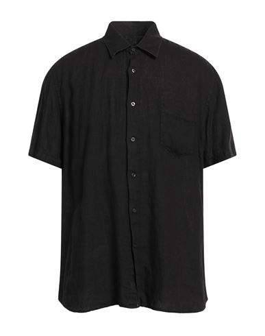 120% Lino Man Shirt Black Size Xxl Linen