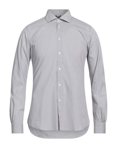 B>more Man Shirt Grey Size 17 ½ Cotton, Polyamide, Elastane
