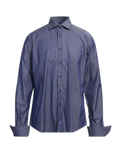 Shop Del Siena Man Shirt Dark Purple Size 17 Cotton