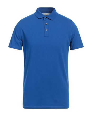 40weft Man Polo Shirt Blue Size M Cotton, Elastane