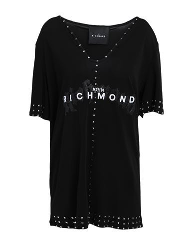 John Richmond Woman T-shirt Black Size L Viscose In Black