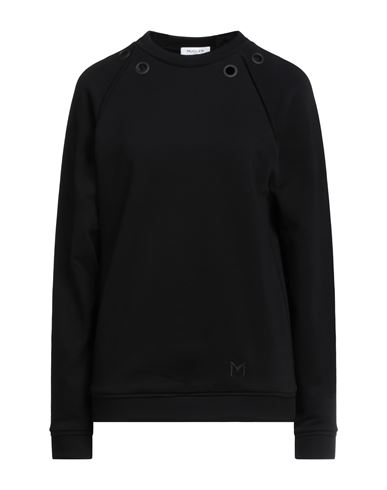 Mugler Woman Sweatshirt Black Size 10 Cotton