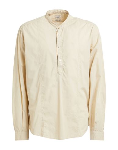 Portofiori Man Shirt Beige Size 17 Cotton