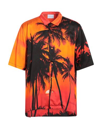 Shop Blue Sky Inn Man Shirt Orange Size L Viscose