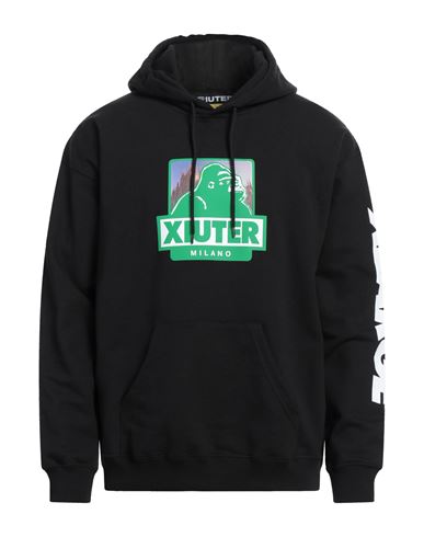 Shop Iuter Man Sweatshirt Black Size Xl Cotton