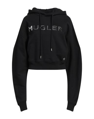 Mugler Woman Sweatshirt Black Size M Organic Cotton