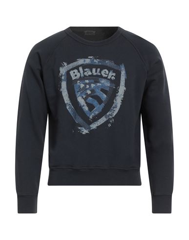 Shop Blauer Man Sweatshirt Midnight Blue Size Xl Cotton