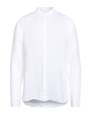 120% Lino Man Shirt White Size Xl Linen In White