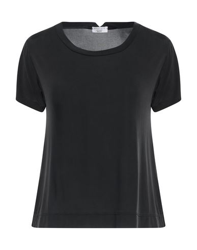 Wool & Co Woman T-shirt Black Size 2 Cupro, Elastane In Black