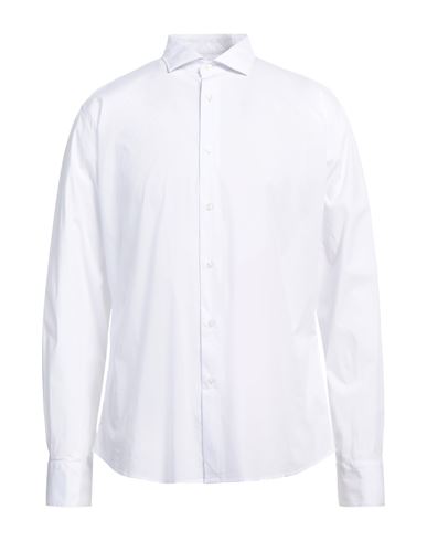 Shop Brouback Man Shirt White Size 17 ½ Cotton, Elastane