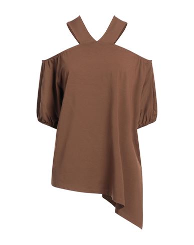 More By Siste's Woman Top Brown Size M Viscose, Elastane