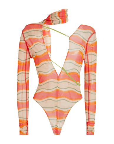 Jacquemus Woman Bodysuit Beige Size 10 Polyamide, Elastane In Beige