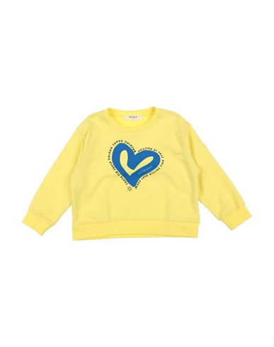 Shop Vicolo Toddler Girl Sweatshirt Light Yellow Size 6 Cotton, Elastic Fibres