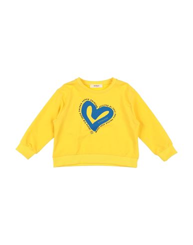 Shop Vicolo Toddler Girl Sweatshirt Yellow Size 6 Cotton, Elastic Fibres
