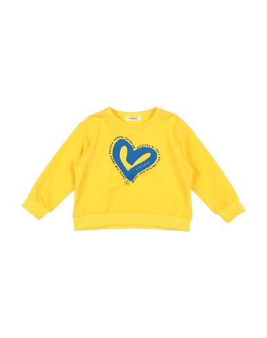 Vicolo Toddler Girl Sweatshirt Pastel Yellow Size 6 Cotton, Elastic Fibres In Yellow