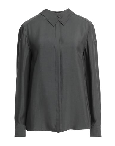 Shop Emporio Armani Woman Shirt Lead Size 12 Cupro, Modal In Grey
