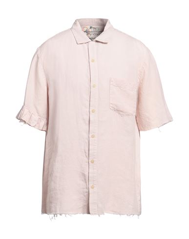 Shop By Walid Man Shirt Blush Size L Linen In Pink