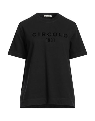 Circolo 1901 Woman T-shirt Black Size M Cotton