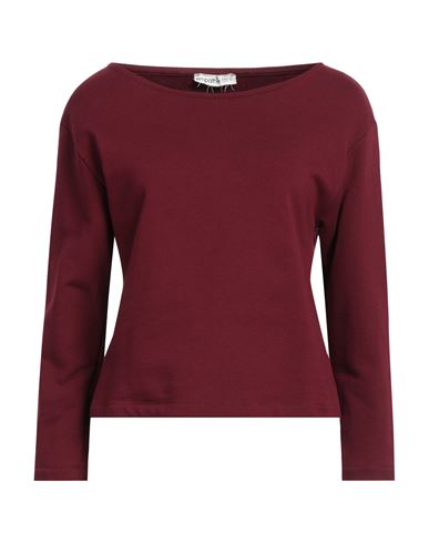 Empathie Woman Sweatshirt Burgundy Size L Cotton In Red