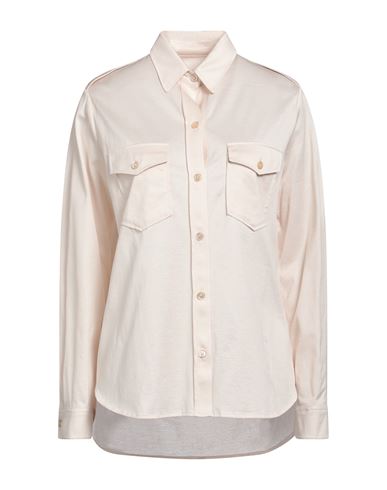 Circolo 1901 Woman Shirt Beige Size M Cotton, Polyester