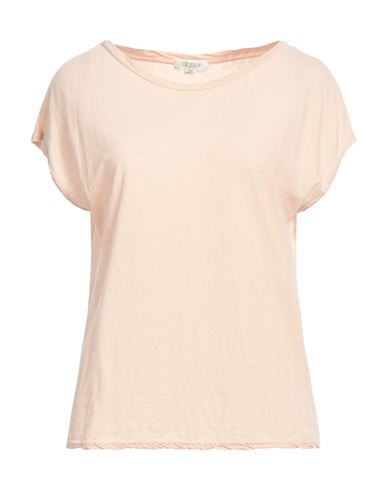 Crossley Woman T-shirt Blush Size S Cotton, Linen In Pink