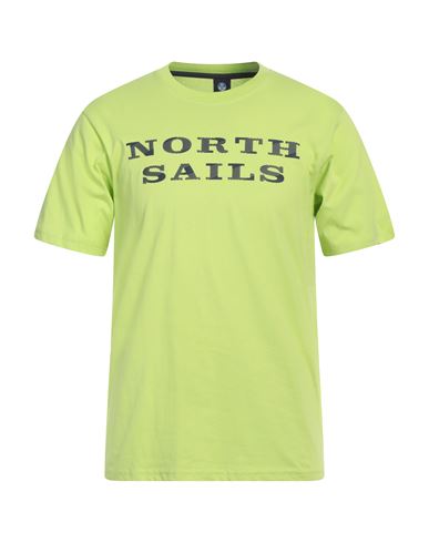 North Sails Man T-shirt Acid Green Size S Cotton