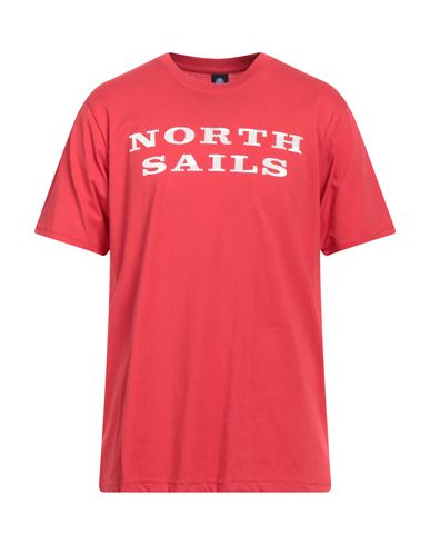 North Sails Man T-shirt Tomato Red Size L Cotton