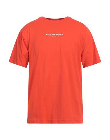 North Sails Man T-shirt Orange Size Xl Cotton