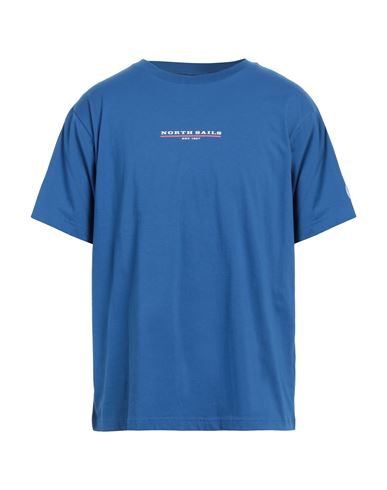 North Sails Man T-shirt Blue Size L Cotton