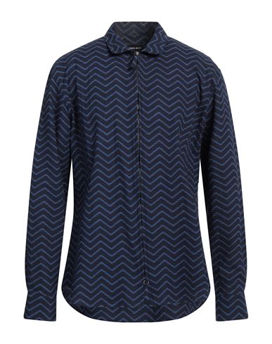 Giorgio Armani Man Shirt Midnight Blue Size 17 ½ Cotton