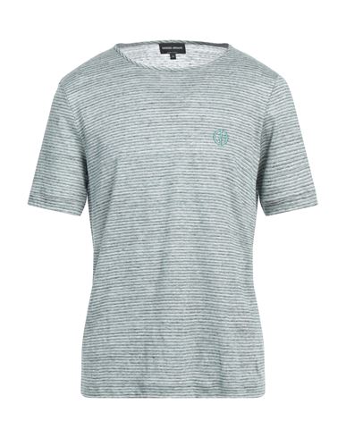 Giorgio Armani Man T-shirt Green Size 46 Linen