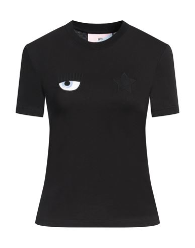 Chiara Ferragni Woman T-shirt Black Size M Cotton