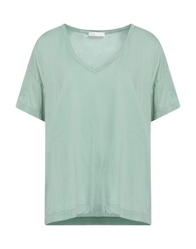 Fedeli Woman T-shirt Light Green Size 10 Cotton