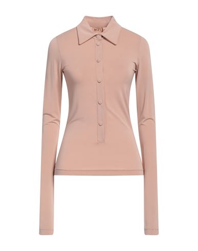 N°21 Woman Polo Shirt Blush Size 8 Viscose, Polyester, Elastane In Pink