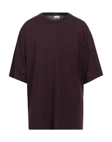 Dries Van Noten Man T-shirt Deep Purple Size L Cotton