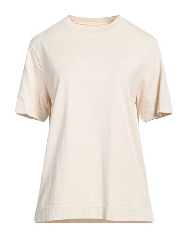 Circolo 1901 Woman T-shirt Beige Size Xxl Cotton
