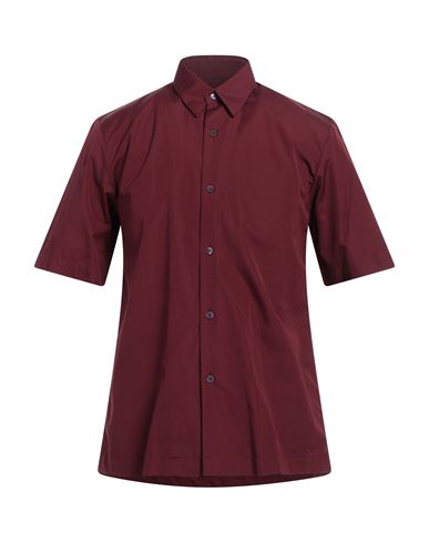 Dries Van Noten Man Shirt Burgundy Size 19 Cotton In Red