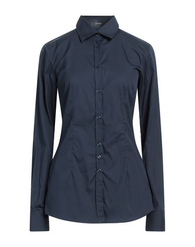 Aglini Woman Shirt Navy Blue Size Xl Cotton, Polyamide, Elastane